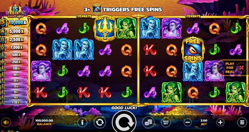 15 Tridents Slot Free Spins