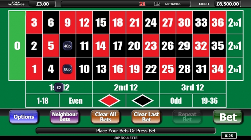 20p roulette game how to win