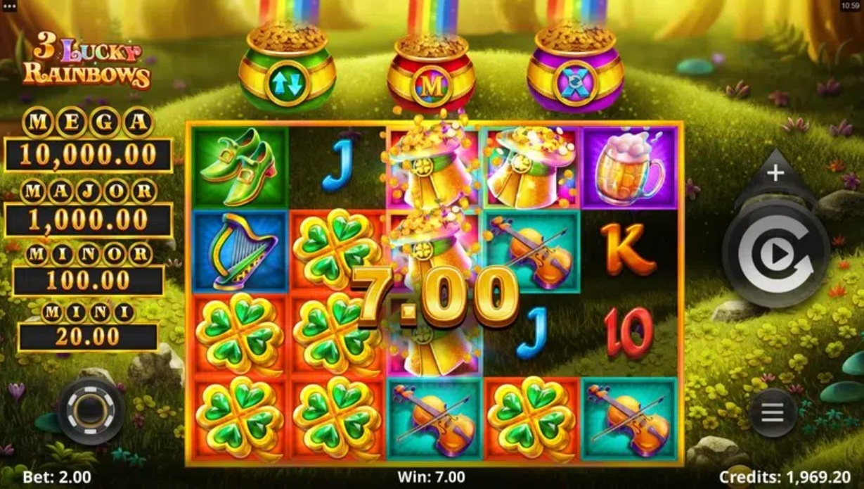 Play 3 lucky rainbows slot