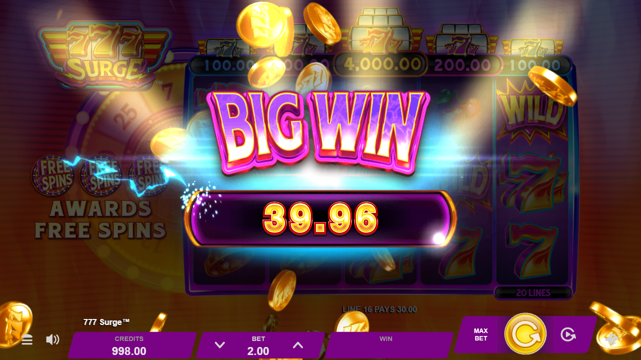 777 surge slot big win