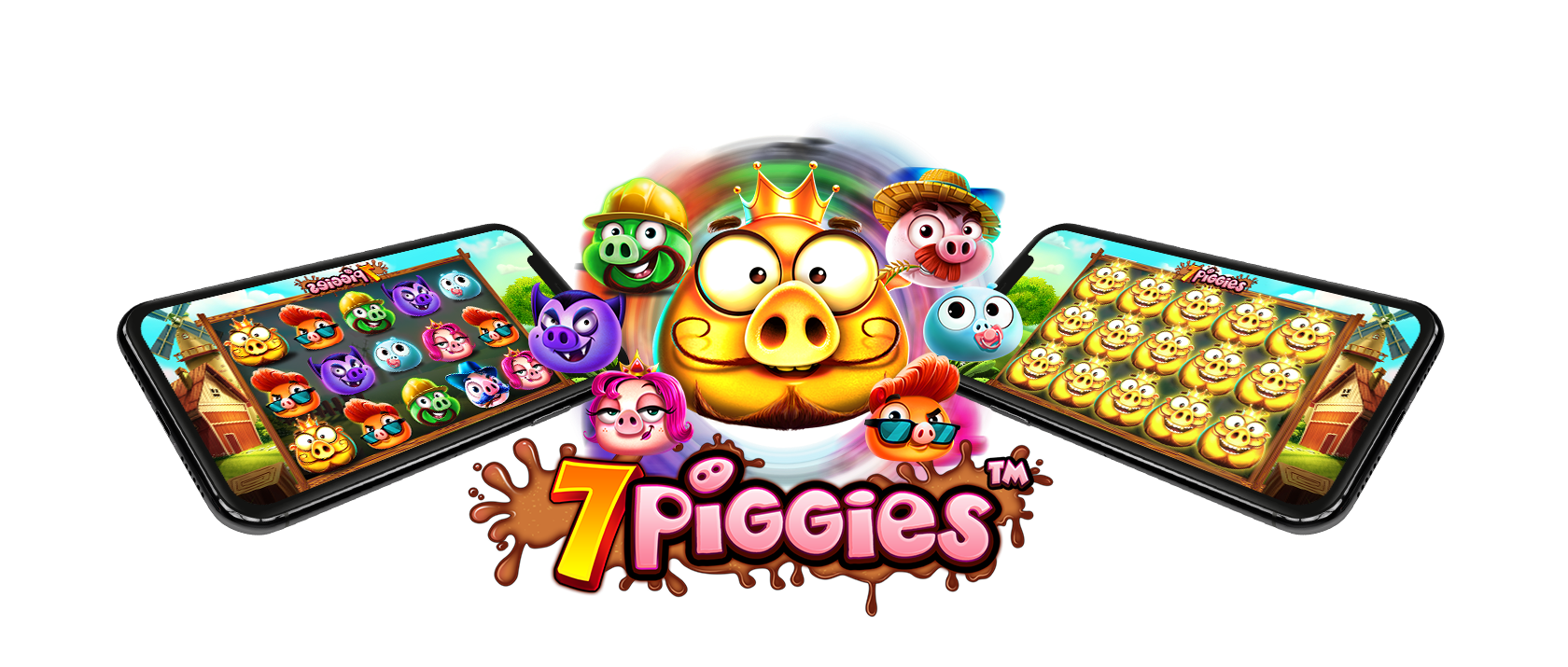 7 piggies slot logo