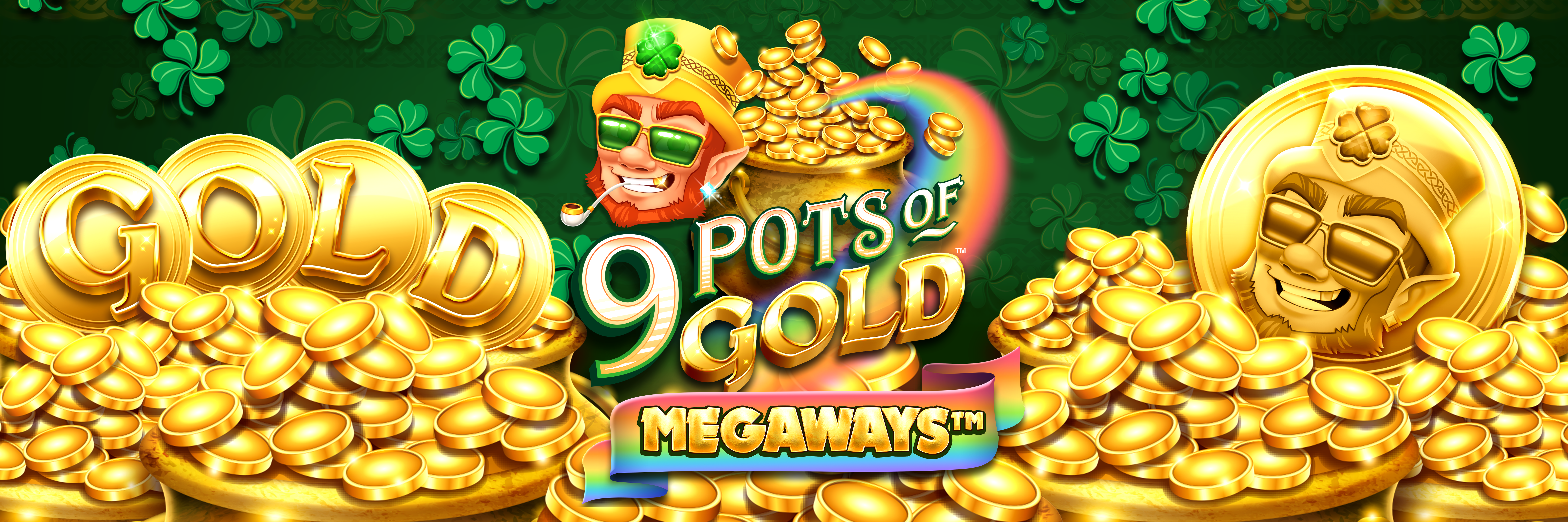 9 pots of gold megaways slot logo