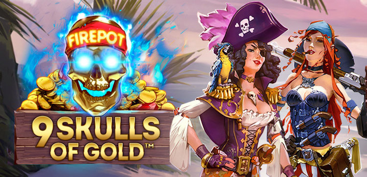 9 Skulls of gold slot logo