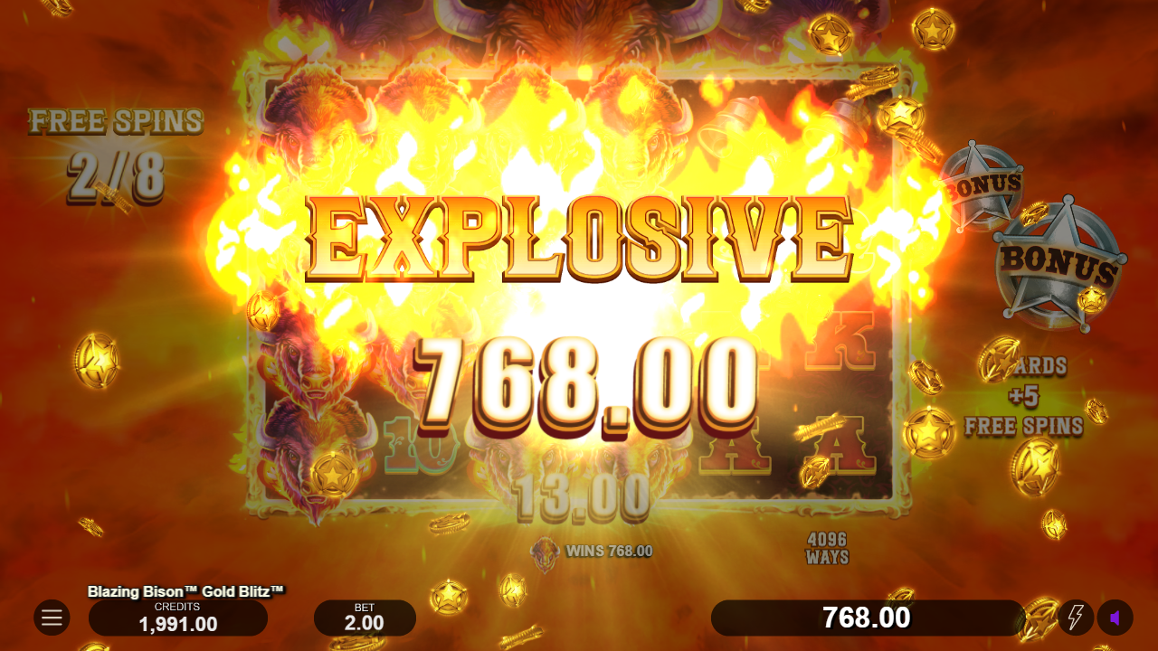 Blazing Bison Gold Blitz slot big win