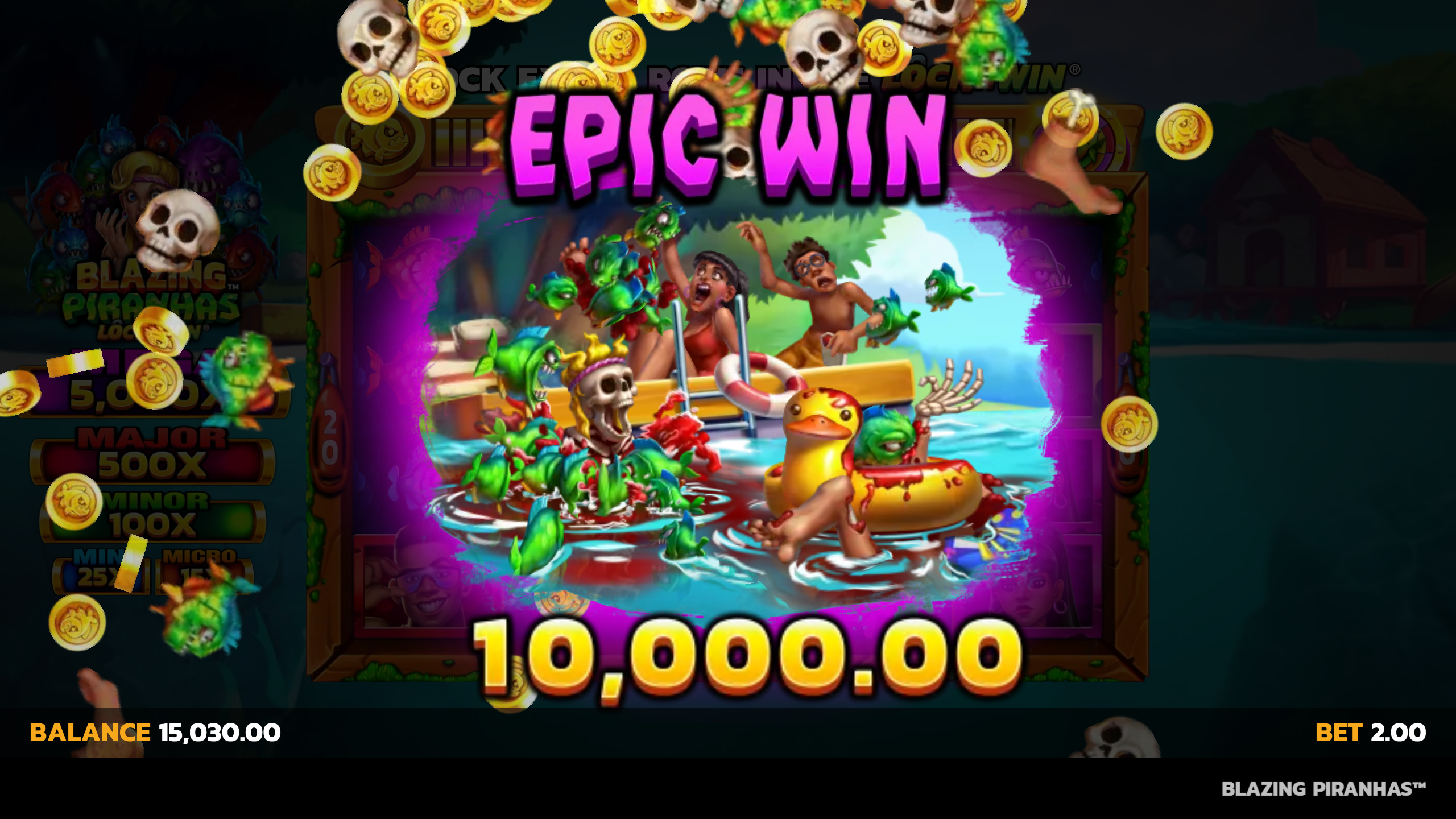 Blazing Piranhas Slot Big win