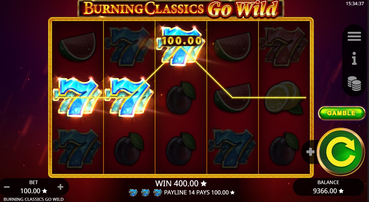 Burning Classics Go Wild Slot Big Win