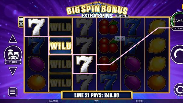 Big Spin Bonus Extra Spins lobby
