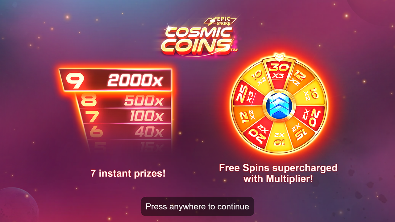 Cosmic Coins Slot Jackpots