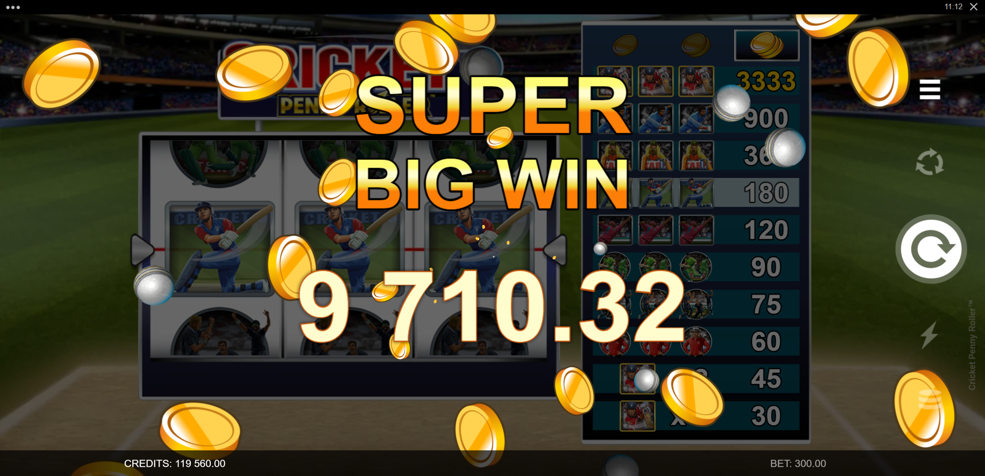 Cricket Penny Roller Slot Super wins