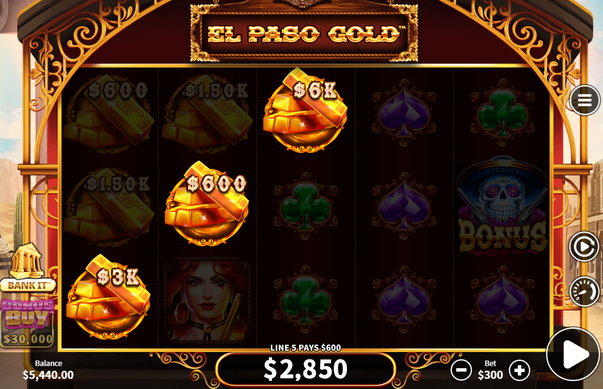 El Paso Gold Slot Big Win