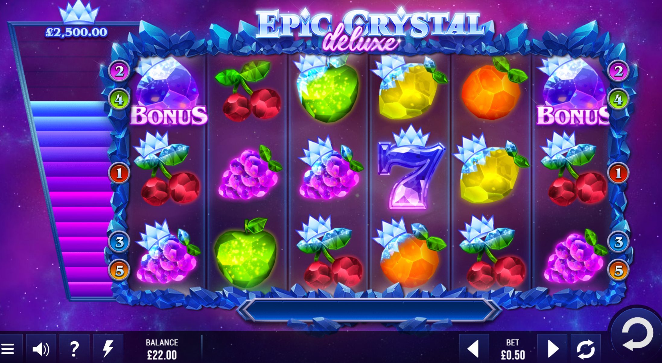 Epic Crystal Deluxe Slot main lobby