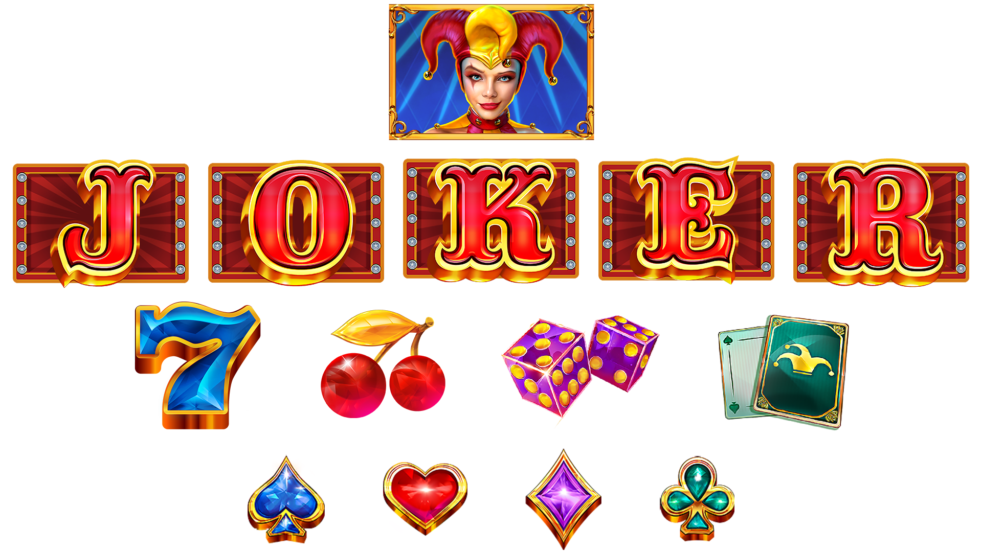Fire and Roses Joker slot symbols