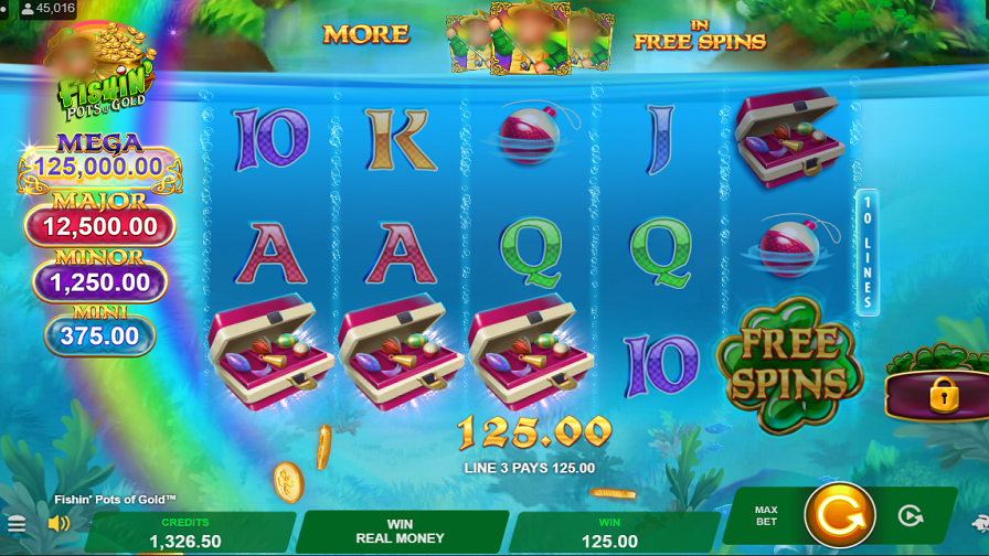 Fishin' Pots of Gold Slot Big Win