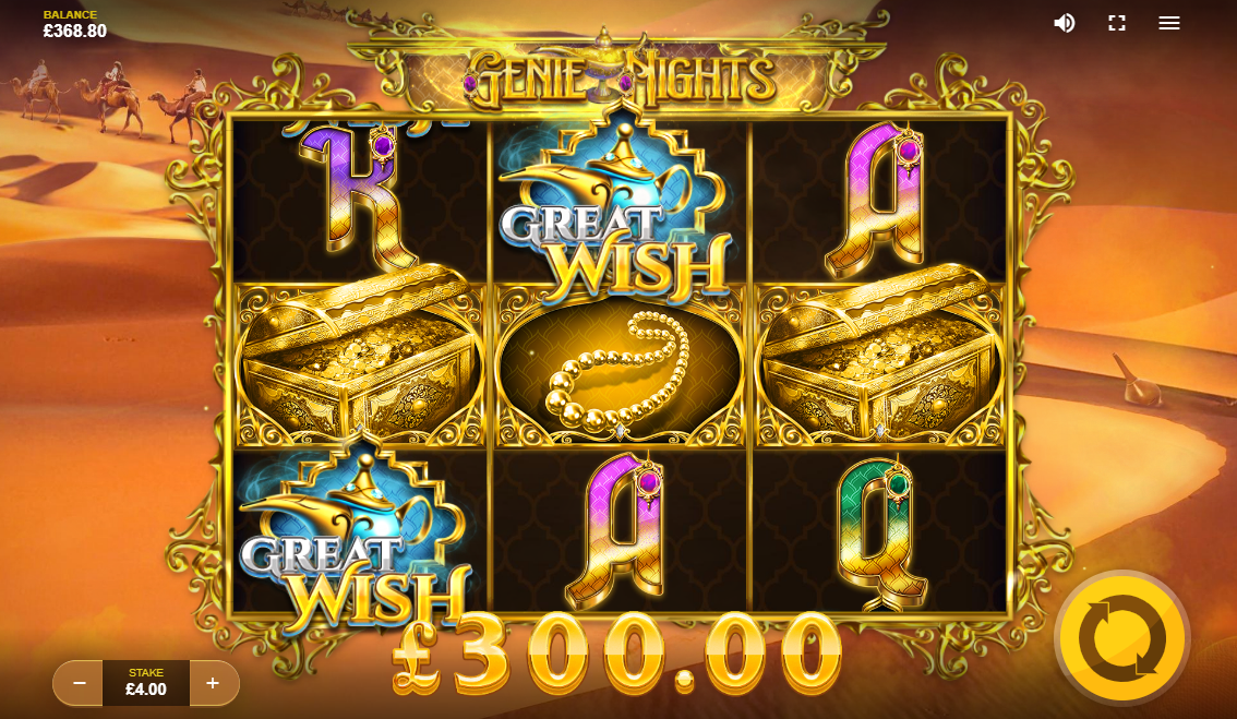 Genie Nights Slot Big Win