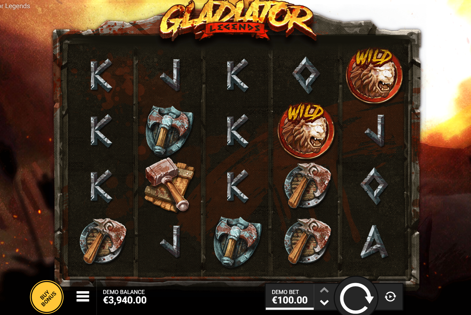 Gladiator Legends Slot Main lobby