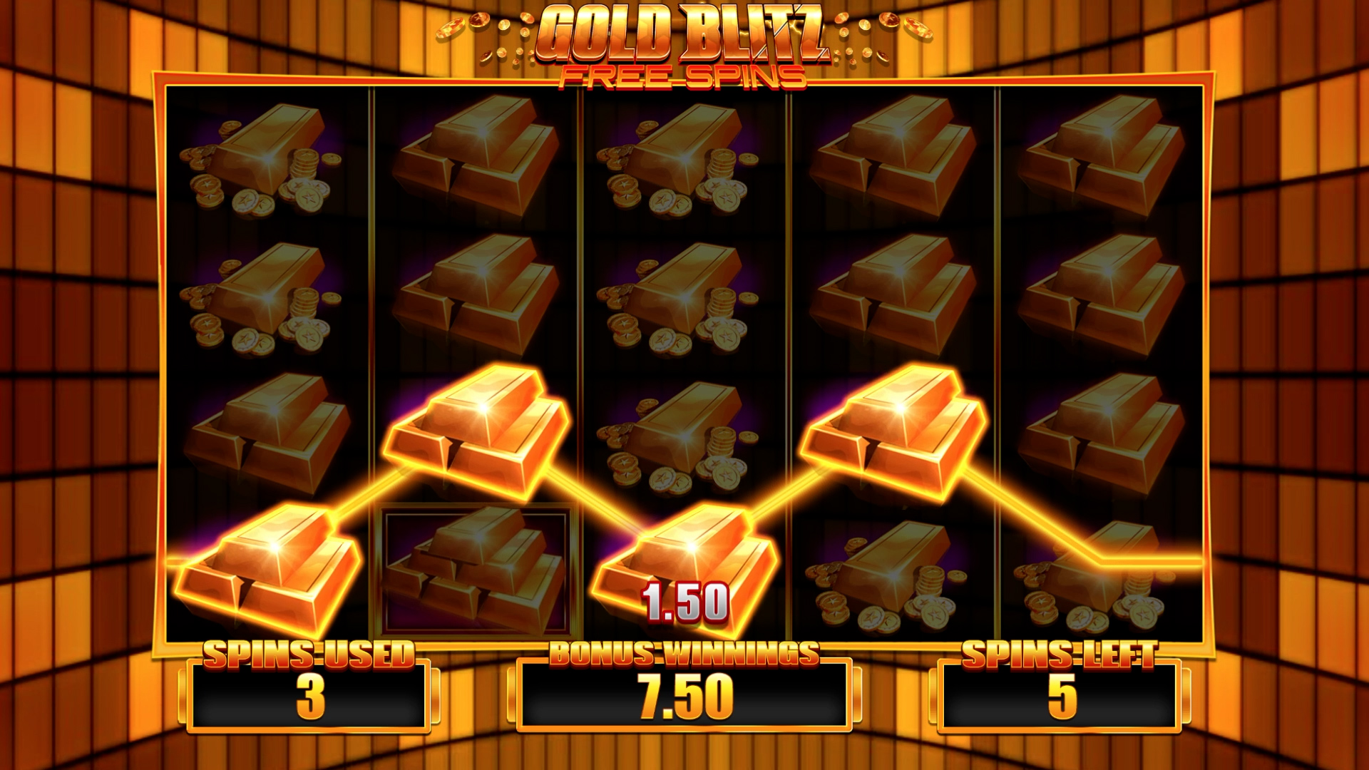 Gold Blitz Free Spins Slot Win
