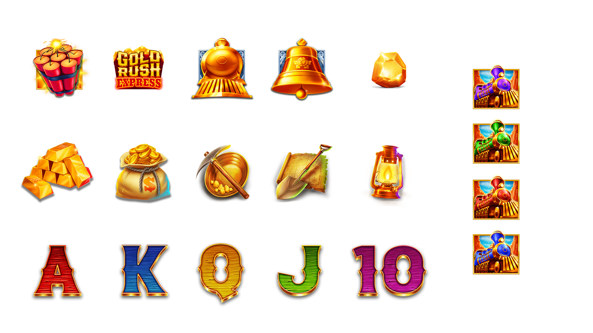 Gold rush express slot symbols