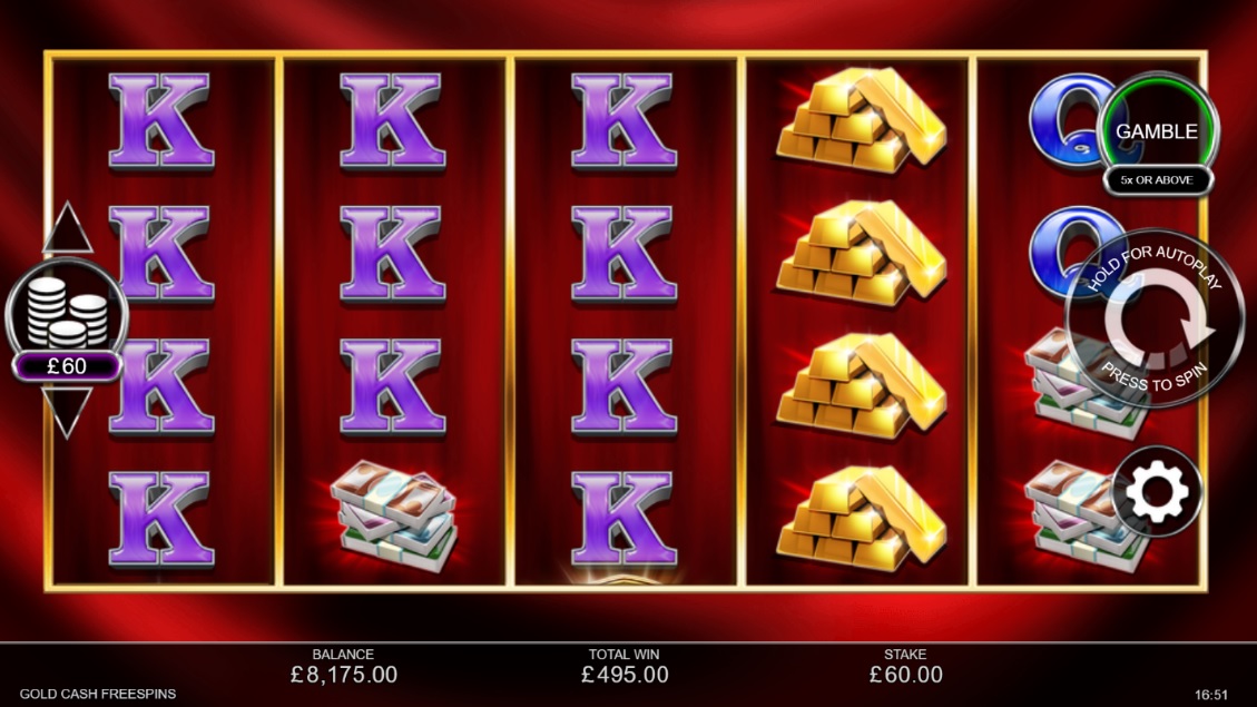 Gold Cash Free Spins Slot Big Win
