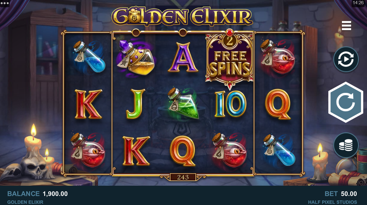 Golden Elixir Slot main lobby