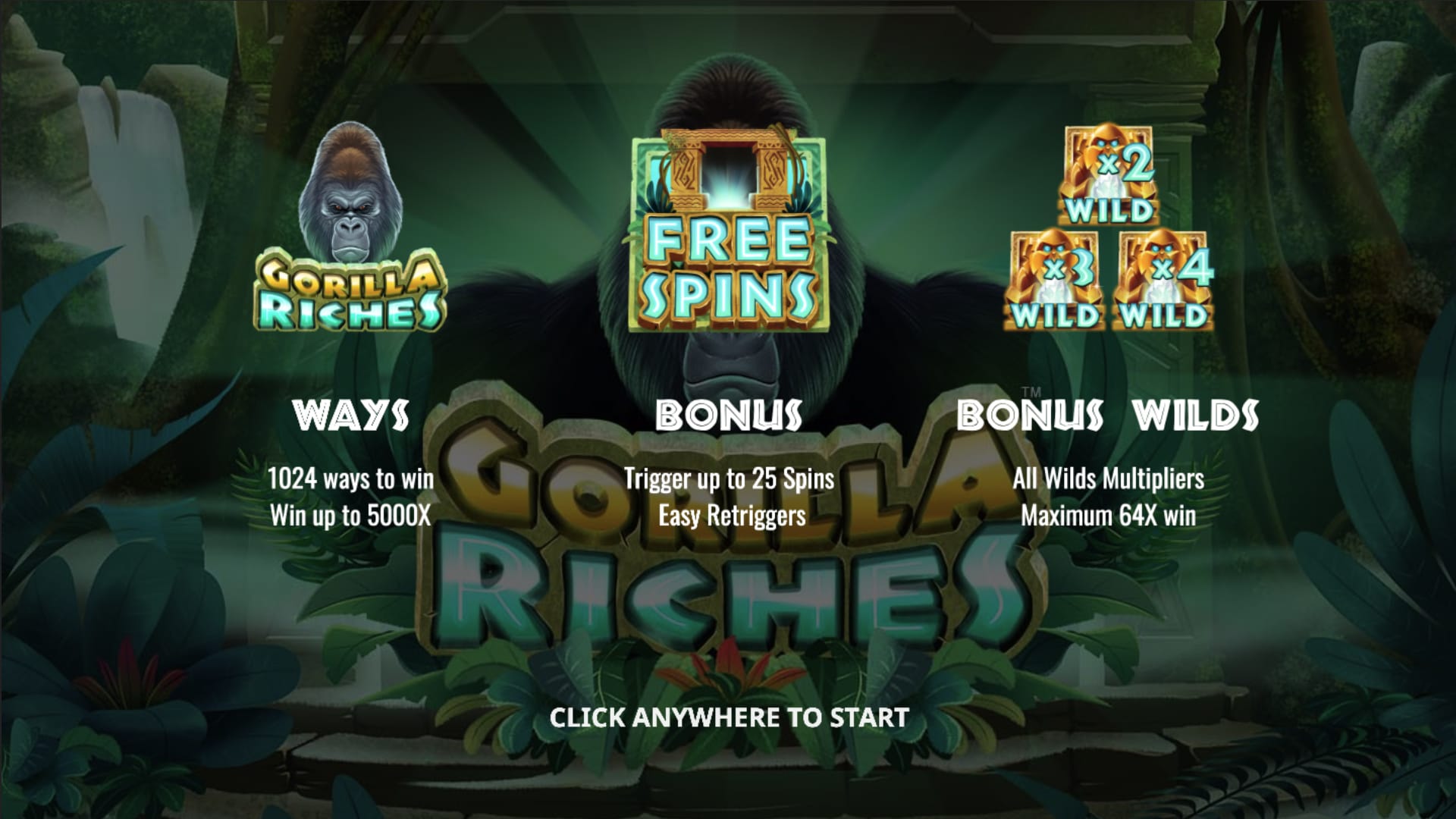 Gorilla Riches slot features