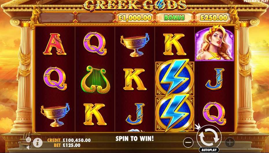 Greek Gods Slot main lobby