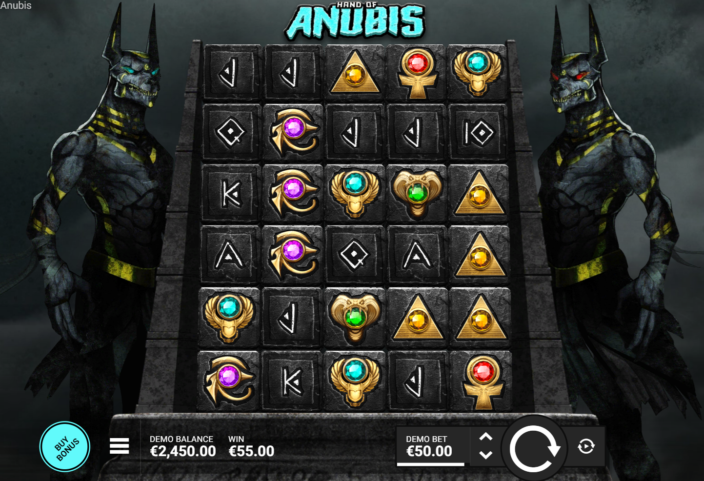 Hands of Anubis Slot main lobby