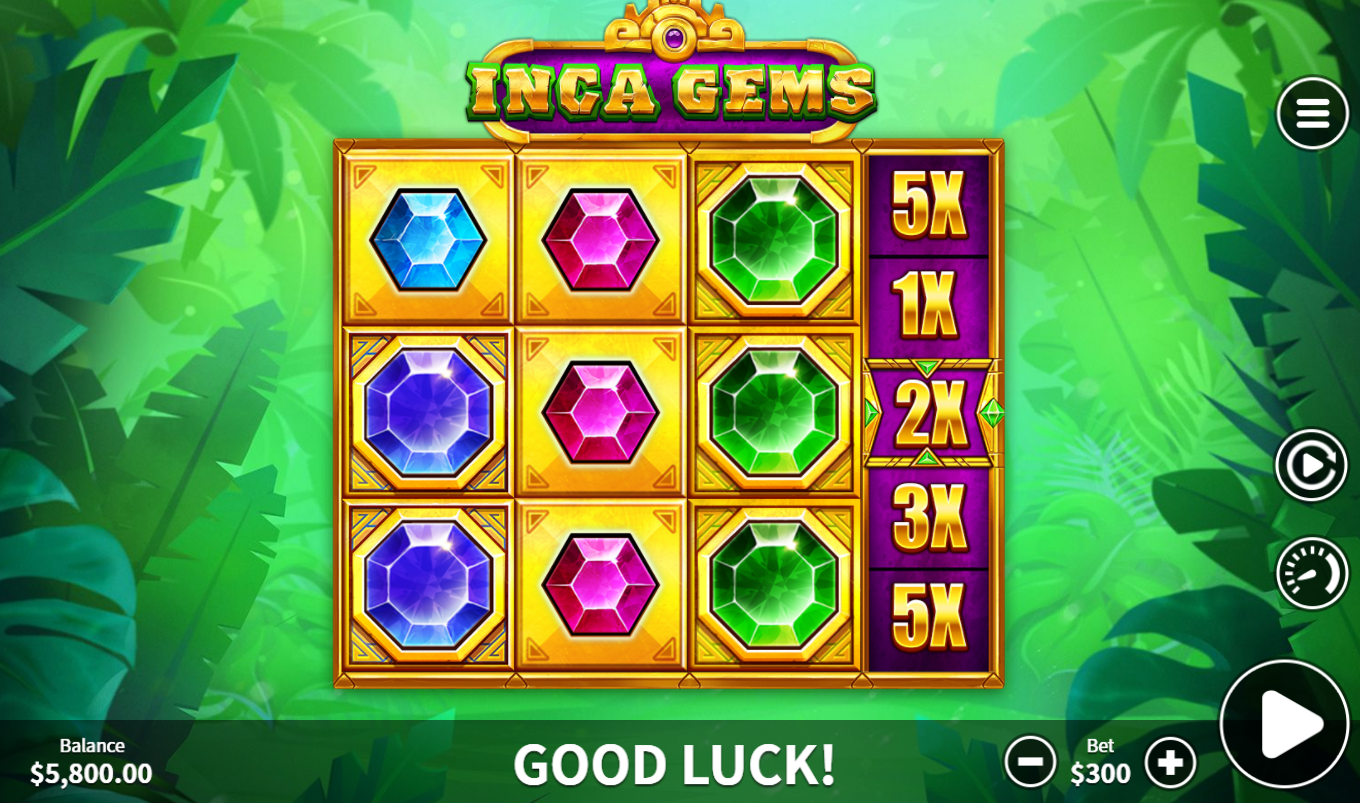 Inca Gems Slot main lobby