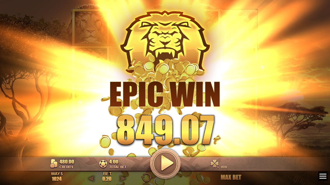 Lion Strike slot epic win