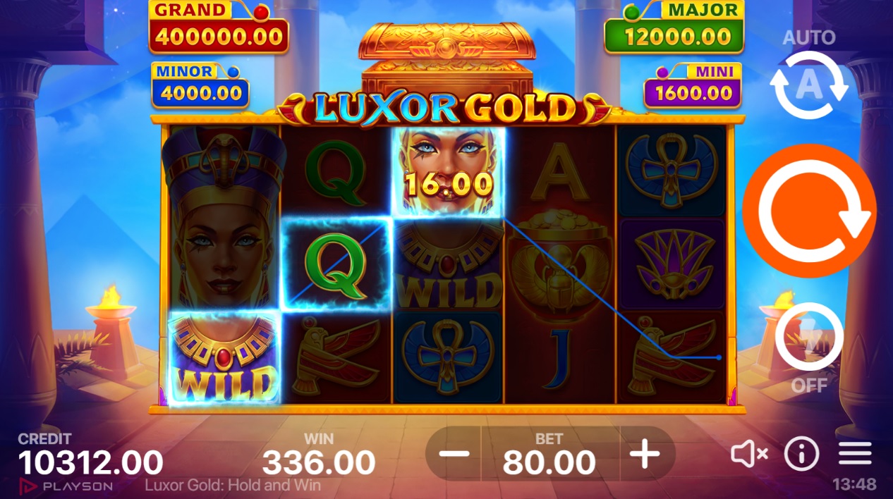 Luxor Gold Hold and Win Slot Big Win