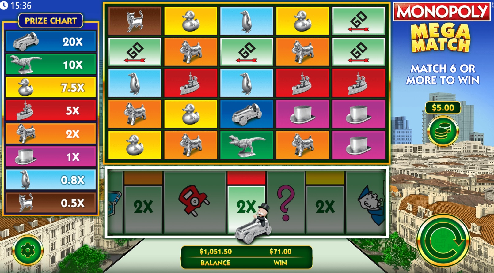 Monopoly Mega Match Slot Big Win
