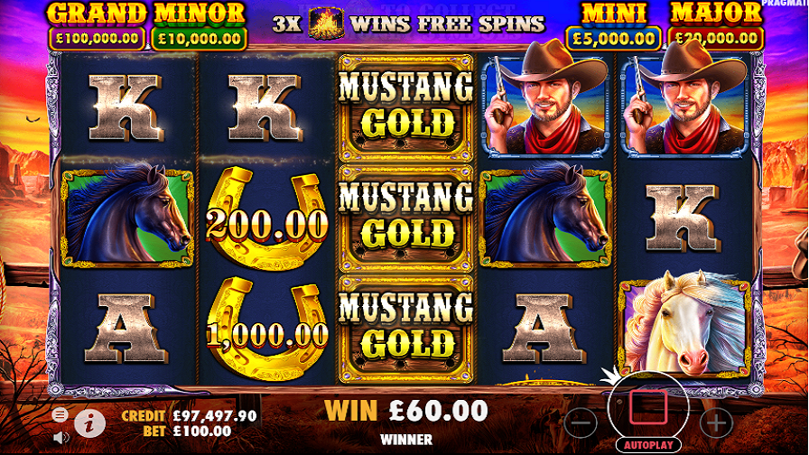 Mustang Gold Slot Big Win