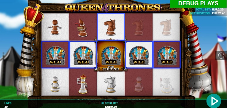 Queen of Thrones Slot Screen