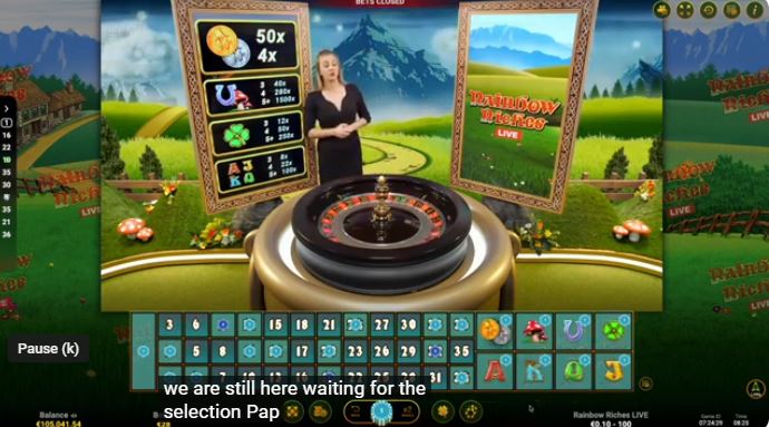 rainbow riches live dealer