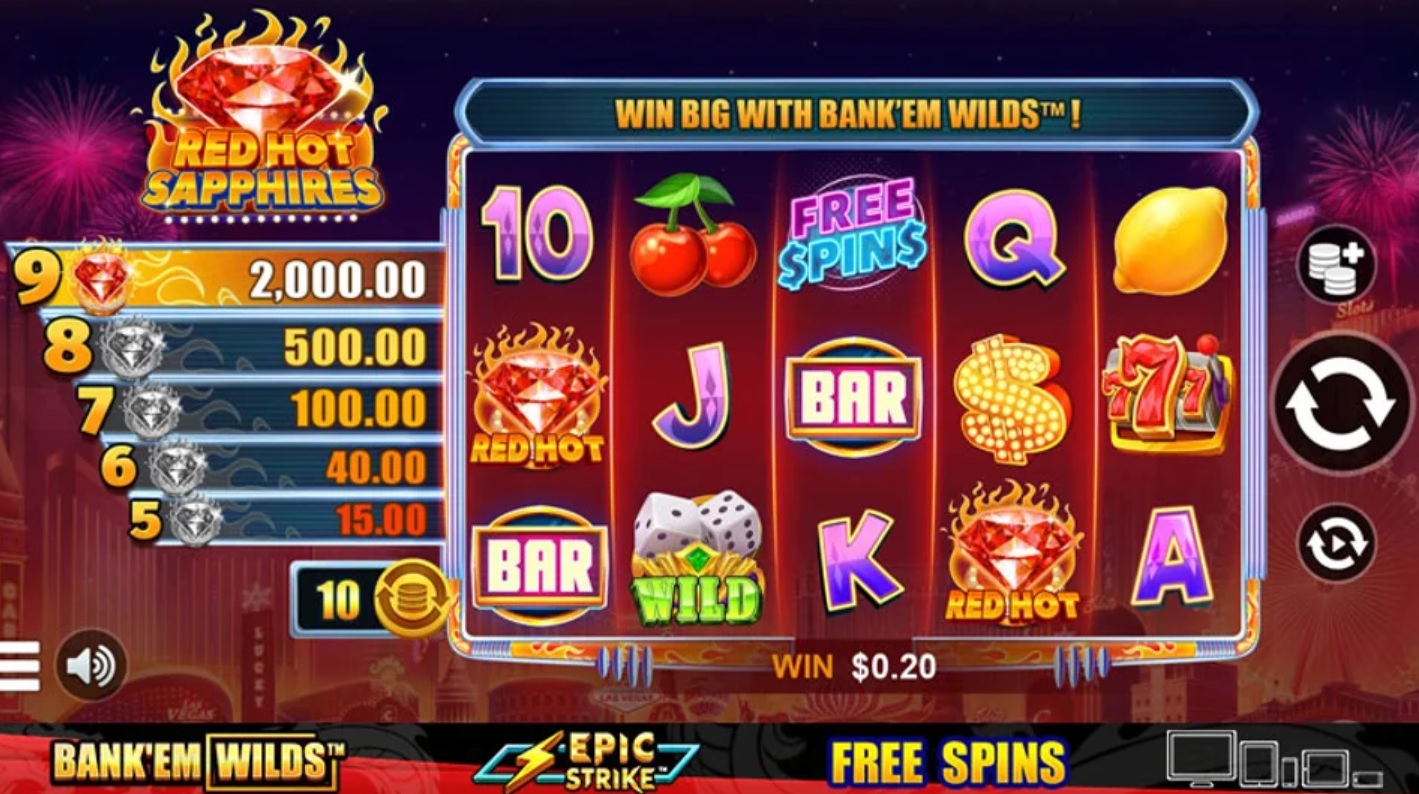 Red Hot Sapphires Slot lobby