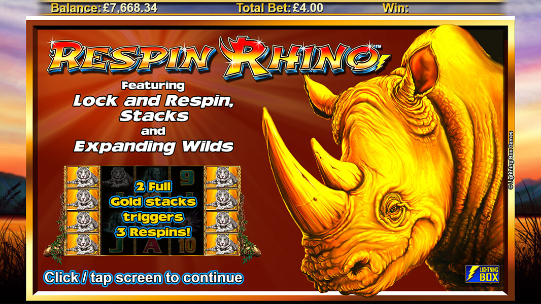 Respin Rhino slot game features