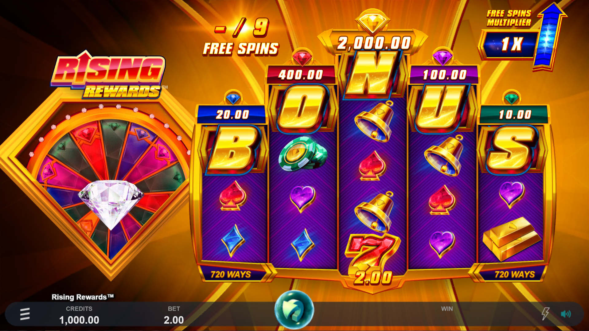 Rising Rewards Slot Free Spins Feature