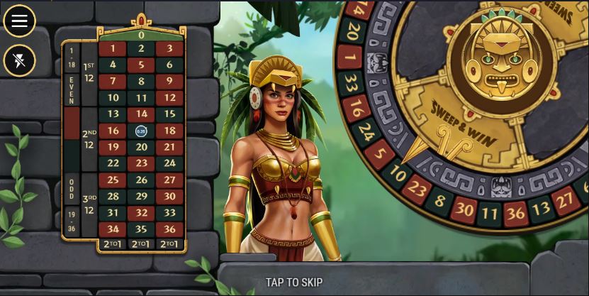 Roca Riches Roulette Sweep and Win Table
