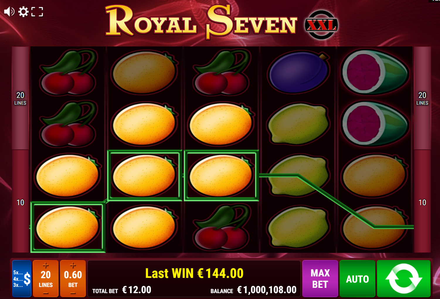 Royal Seven XXL Slot Big Win
