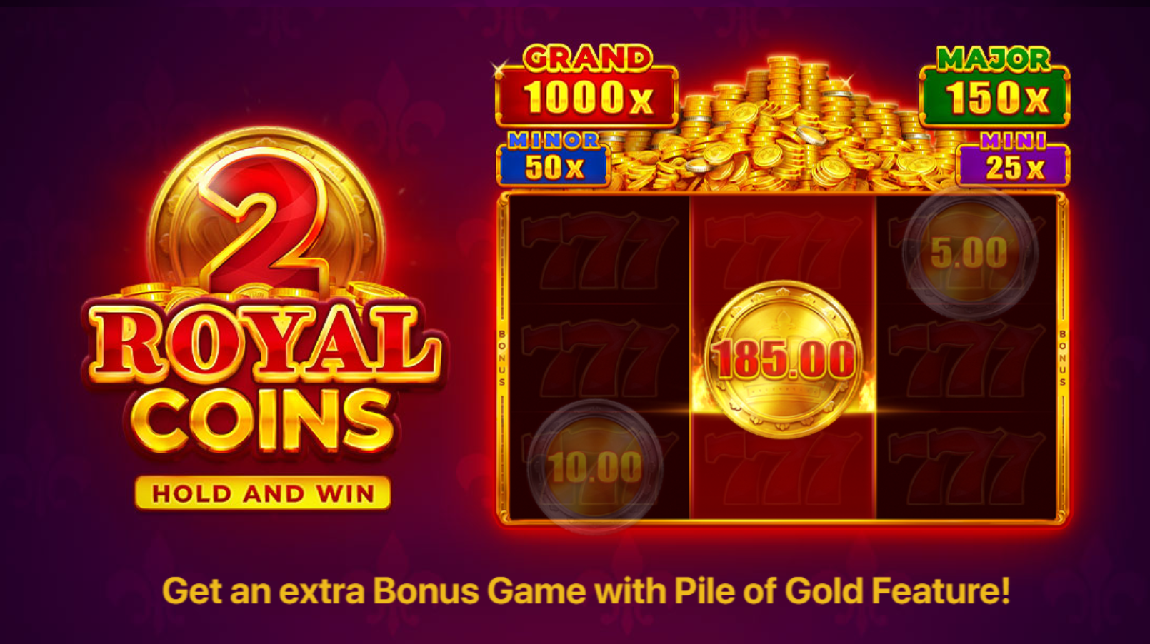 Royal coins 2 hold & win slot logo