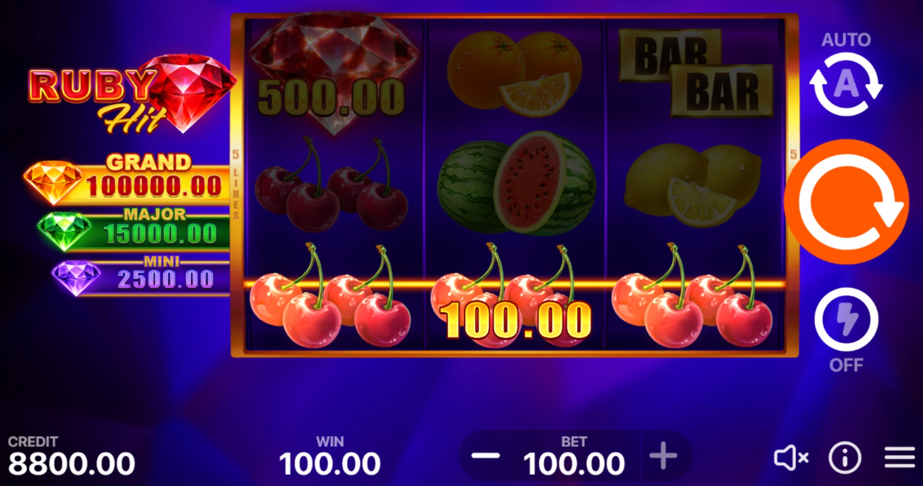 Ruby Hit Hold and Win Slot Big Win