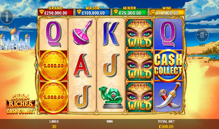 Sahara riches cash collect slot main