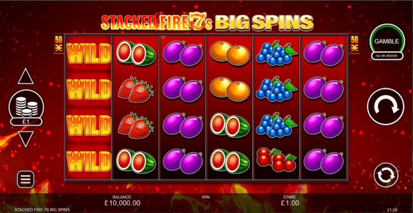 Stacked Fire 7s Big Spins game screenshot