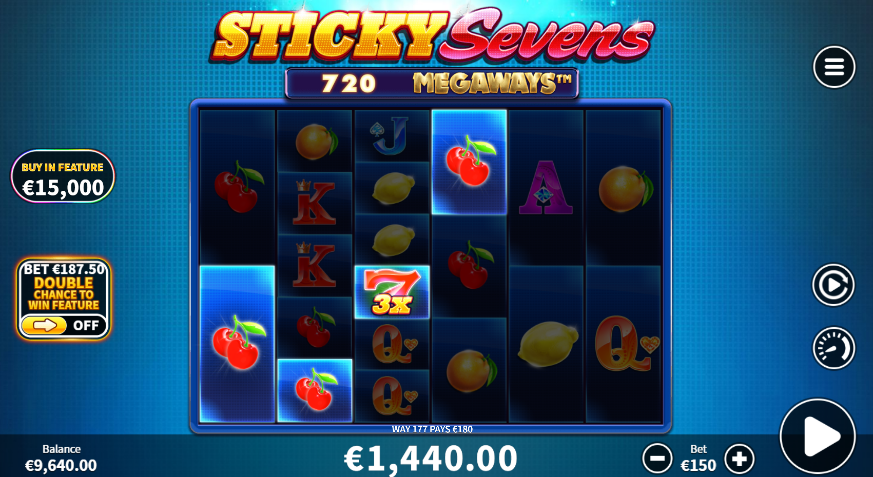 Sticky Sevens Megaways Slot Big Win