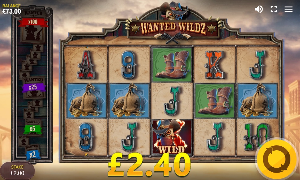 Wanted Wildz Slot Big Win