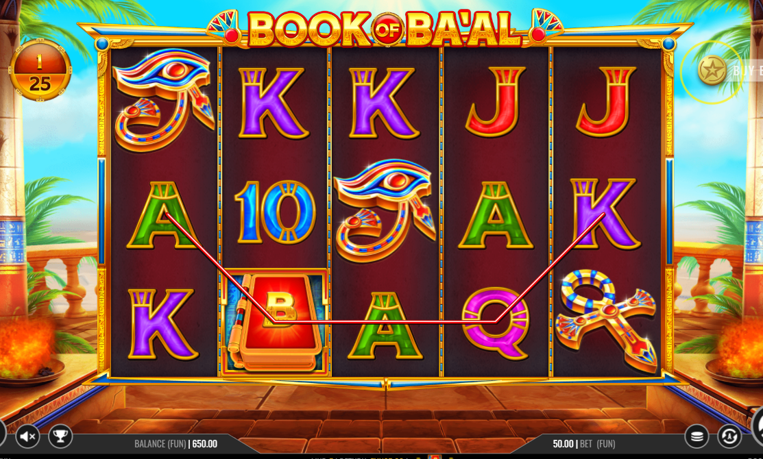 Book of Ba'al Slot main lobby