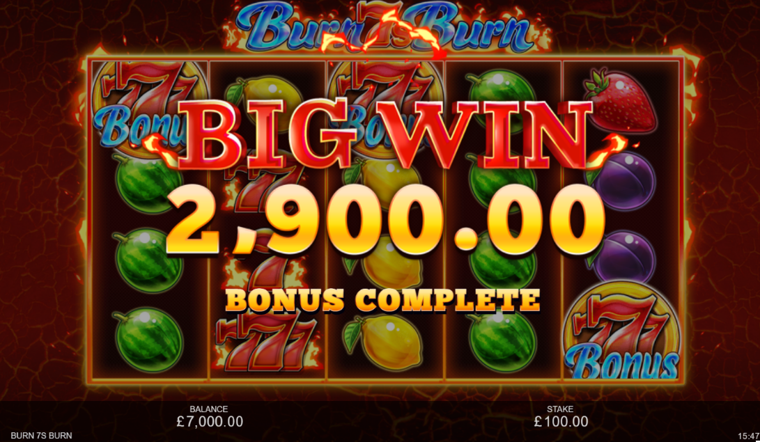 Burn 7s Burn Slot Big Win