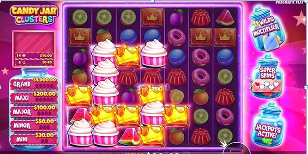 candy jar clusters slot bonus feature
