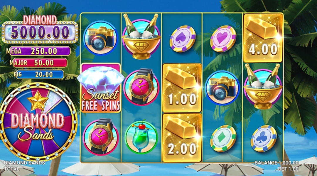 Diamond Sands slot game lobby