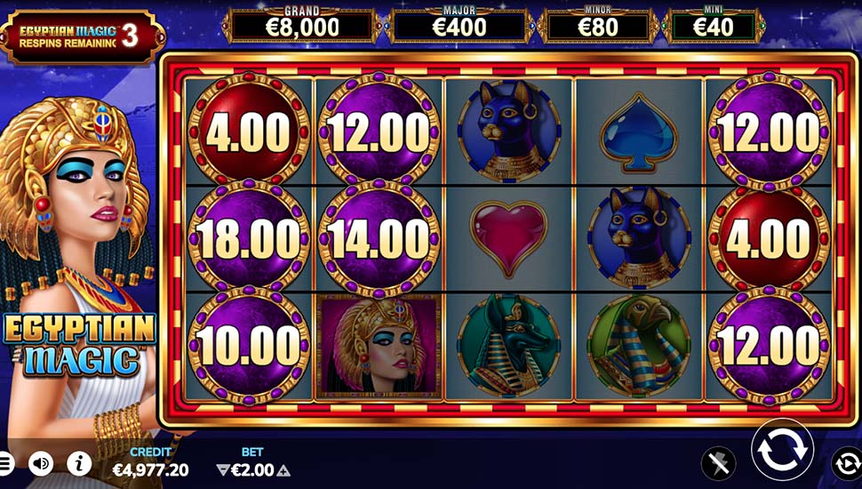 Egyptian Magic Slot Respins feature