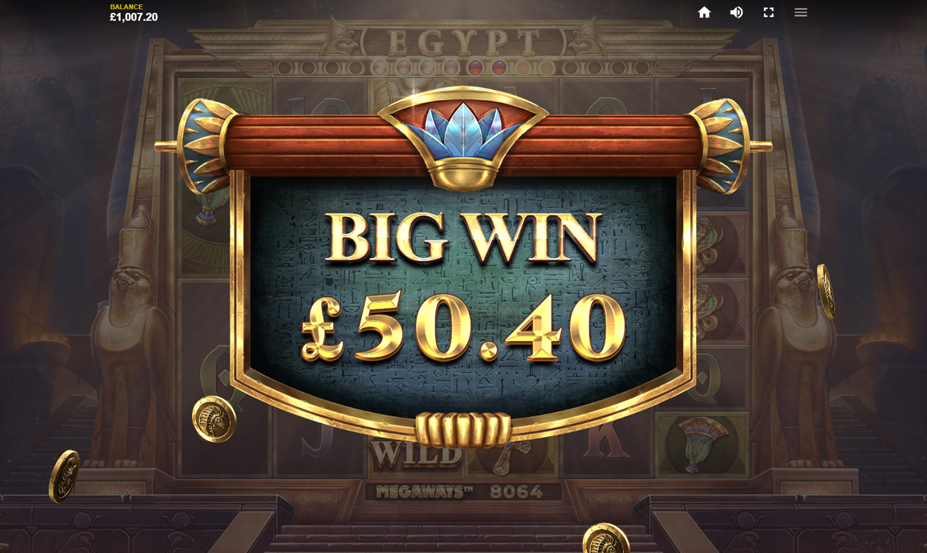 Egypt megaways slot big win